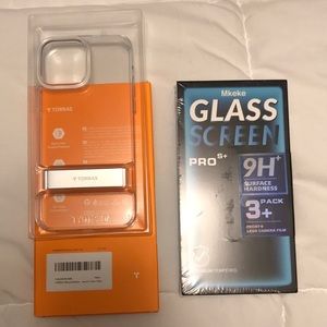iPhone 13 Pro Max clear case & screen protectors - NEW